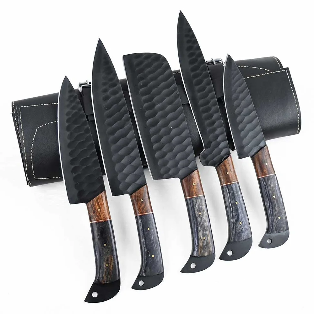 Kitchen Set Handmade knives with Carbon Steel Chef Damascus Knives Set NEW